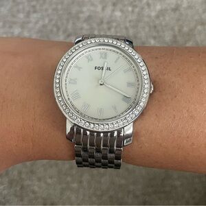 Fossil silver metal watch
